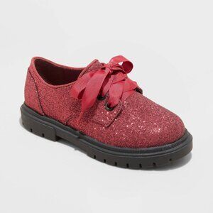 Toddler Girls' Phoebe Oxford Lace-up Shoes - Cat & Jack™ Red 10T 🌟BOGO🌟